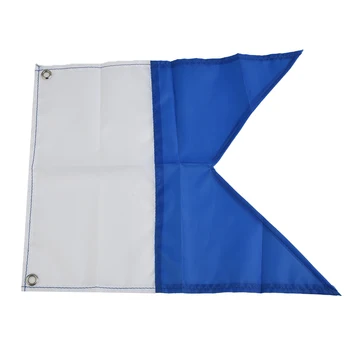 צלילה צלילה סירה דגל חלקי חילוף מי ים עמיד 35x30cm/72x60cm כחול לבן, משקל סמן צלילה