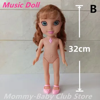 צעצוע בובה 32 סנטימטרים בבה בובה מוסיקה בובות עם אורות LED בובות צעצוע עם נעליים לילדים מתנת חג המולד מתנות יום הולדת ילדה
