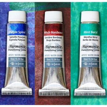 קוסקאבי זירז שכבות צבעים הרמוניה סדרת צבעי פיגמנטים שקופים 10ml12 צבעים ציור בצבעי מים
