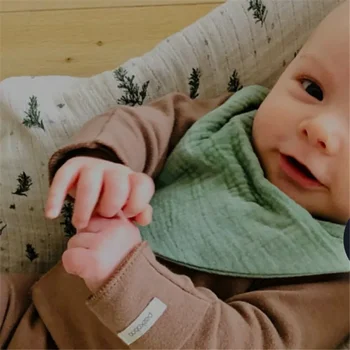 תינוק חדש כותנה גזה כפולה ריר מגבת תינוק קרפ סינר לילדים גזה סינר מתוק וחמוד התינוק אביזרים